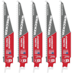 Milwaukee 48475541 SAWZALL lammutussaag, 150mm, 6TPI, 5 tk, 1,27mm, 25mm, 4,2mm, terasele, puidule, plastikule