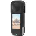 PULUZ silikoonist kaitsekate objektiivikaanega Insta360 X5 jaoks, PU757B, must, 2.5x5x12.6 cm, kaitse tolmu
