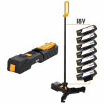 JCB JCB-SL-DUO-FOLD kokkupandav LED torn-t&ouml;&ouml;valgusti ehitust&ouml;&ouml;deks 6000lm kuni 1740mm 18V IP65 Makita Bosch DeWalt Milwaukee Metabo JCB adapteritega
