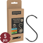 S-kujulised konksud suitsutamiseks BROWIN 311206 100 mm &Oslash; 4 mm 5 tk