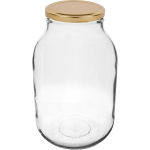 Klaaspurk 3L kuldse kaanega &Oslash;100 BROWIN 133302, 15x15x24.3 cm, 0.925 kg