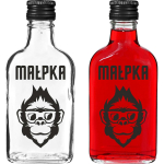 Browin Flask pudel 631766, 200 ml, must kruvikork, dekoratiivne 'Monkey' print, 1 tk.
