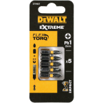 Dewalt FlexTORQ kruvviots DT7993T-QZ PH1 25mm, 5 tk, Torsion Impact, 4 cm, 1 cm, 7.5 cm, 0.025 Kg, Pikem bitide eluiga
