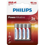 Philips Aku AAA 3840012, 1,5 V, 4 tk, Alkaline, &Uuml;hekordne, 0,044 kg