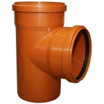 Instalplast PVC v&auml;li kanalisatsiooni kolmik 7700732, 160x160mm, 90mm, pH 2-12, kuni +40&deg;C, oranž-pruun, k&otilde;va PVC-U