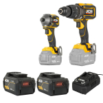 JCB JCB-18PKIT-3 Professional 18V t&ouml;&ouml;riistakomplekt l&ouml;&ouml;ktrell-kruvikeeraja 160Nm l&ouml;&ouml;kkruvikeeraja 230Nm 2x5.0Ah akud 4.5A laadija