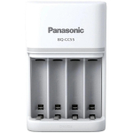 Panasonic Laadija BQ-CC55E, 1.5h, AA/AAA, 4 akut, 100-240V, valge