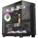 Gamemax Korpus NEX C53 BK, 1 x 3.5", 1+1 x 2.5", 7, ATX/BTF, 2 x USB 3.0, 1 x USB-C, 1 x k&otilde;rvaklapid