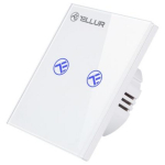 Tellur Smart WiFi l&uuml;liti TLL331491, 2 porti, 1800W, 10A, vahelduvvool 100-240V, 2,4 GHz, IEEE 802.11b/g/n, WEP, WPA/WPA2