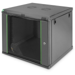 Digitus Seinale paigaldatav kapp DN-19 09-U-EC-SW, 60cm, 45cm, 50.5cm, 9U, must, tsinkitud raudteed