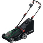 Bosch Rotak 18V2-43 06008B9L00, 2x18V, 2x4.0Ah, 43cm, 50l, 30-75mm, 600m&sup2;, harjata mootor, Syneon