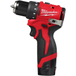 Milwaukee M12 BLDDRC-202C puurimismasin, 4933499686, 12V, 2Ah, 40Nm, 2 akut, laadija, kast