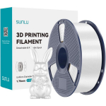 Sunlu PLA+ Silk W, 1.25 g/cm&sup3;, 9 g/10 min, 4.2 kJ/m&sup2;, 2760 MPa, 60.6 MPa, 65 MPa, 6.3%, 164 &deg;C, 53 &deg;C, 54 &deg;C, l&auml;ikiv, siidine