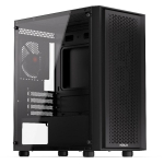 Krux SCOR KRXD002, Mini torn, micro ATX, Mini-ITX, 2x USB 2.0, 1x USB 3.2 Gen 1, 1x 120mm ventilaator, klaasist k&uuml;lgpaneel