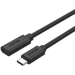 UNITEK C14086BK-1.5M USB-C pikenduskaabel, 1.5m, USB 3.2 Gen 2, 10 Gbps, 100W, 4K@60Hz, must