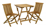 R&otilde;dukomplekt FINLAY, laud ja 2 tooli (13181), 60x60xH72cm, kokkuklapitavad, puit: akaatsia, viimistlus: &otilde;litatud
