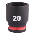 SHOCKWAVE&trade; IMPACT DUTY TRIECIENIZTURĪGAS UZGRIEŽŅU MUCIŅAS, 20 MM 3/8" IMPACT SOCKET STD - 1 PC, 4932480277 MILWAUKEE
