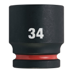 SHOCKWAVE&trade; IMPACT DUTY TRIECIENIZTURĪGAS UZGRIEŽŅU MUCIŅAS, 34 MM 3/4" IMPACT SOCKET STD - 1PC, 4932480371 MILWAUKEE