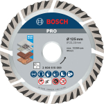 Dimanta grie&scaron;. disks * Universal 125x22.23 mm, Mazām leņķa slīpma&scaron;īnām PRO MULTI MATERIAL DIMANTA GRIEZĒJDISKS, 2608615059, BOSCH