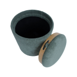 Tumba / galds HIRO D34,5xH37cm, zaļ&scaron;, ar uzglabā&scaron;anās vietu un paplāti 88559