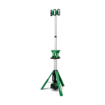 Bezvadu lampas statīvs HIKOKI UB18DGW4Z, 18 V, 4000 lm, augstums regulējams 123-215 cm, IP55, līdz 17 stundu darbības laiks