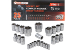 Padrunv&otilde;tmete komplekt 1/4" ja 1/2" DR 25 tk, 6-kant, FORCEKRAFT, FK-50121G, CrV teras