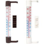 Bioterm akna termomeeter 020510, -70&deg;C kuni +50&deg;C, 26mm x 230mm, paigaldusraam, plastmass
