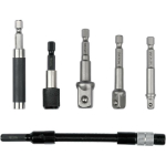 Yato adapterite komplekt YT-04640 6 tk, 1/4" (6.3 mm), 3 kuusnurksadapterit, 60 mm, 65 mm, 70 mm, 80 mm, 150 mm, 40Cr