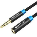 Vention audio pikenduskaabel VAB-B06-B150-M 3.5mm 1.5m must