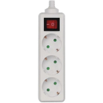 Emos Pikendus P1320, 3&times;2P+PE, 3680W, IP20, valge, l&uuml;litiga, laste kaitse