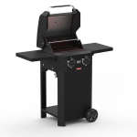 Barbecook E-Luca elektrigrill r&otilde;dule ja terrassile 2 kuumutustsooni malmrestid LED temperatuuriekraan 121x60x112cm BC-ELE-3000 must