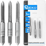 Geko Taps, G38317, M5x0,8mm, 3 tk, HSS, DIN 352, sisemise keermestamise jaoks