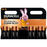 Duracell Aku Plus Boost MN1500 BL8, 1469, AA, 0.19kg, 762tk, 35g paber, 15g plastmass