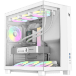 Gamemax Korpus NEX C53 WH, 1 x 3.5", 1+1 x 2.5", 7, ATX/BTF, 2 x USB 3.0, 1 x USB-C, 1 x k&otilde;rvaklapid