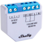 Shelly Plus 0-10V Valguste Dimmer, 0-10V, ESP32 4 MB Flash, 110 V kuni 240 V AC, 20 ajakava, 0-10 V juhtimine