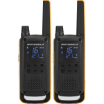 Motorola Talkabout T82 Extreme kaheastmeline raadio MOTO82E, 16 kanalit, 10 km, IPX4, USB laadimine, NiMH akud