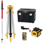 Dewalt Punane p&ouml;&ouml;rlev Li-Ion laserpaigalduskomplekt DCLE05211RL-XJ, 600m, 2.2mm @ 30m, 35h aku, IP66, ergonoomiline k&auml;epide