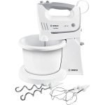 Bosch K&auml;si mikser koos alusega MFQ 36460, 450 W, 5 kiirus, 1.3 m kaabel, valge, turbo funktsioon, 0.5 kg maht