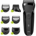 Braun Habemeajaja 300BT, 30min, NiMH, must/roheline, pestav, kiire laadimine, 3 habemeajamise elementi