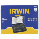Irwin kruvikeeraja otsikute komplekt IW6062527, 25mm, 60mm, 61 tk, sobib puure, PH, PZ, T, 2-8mm
