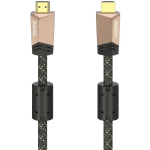 Hama 00205024 HDMI-kaabel, 0.75m, 18Gbit/s, 4K, HDR, ARC, sirged pistikud, must, roosa
