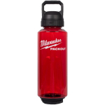 Milwaukee PACKOUT 4932498638 plastpudel, 1420 ml, punane, l&ouml;&ouml;gikindel, kaanega, &uuml;hendub PACKOUT-iga