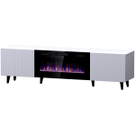 Cama Meble telerikapp PAFOS RTV+K BI, 1800mm, 420mm, 490mm, 1400-1600W, 220-240V, 50Hz, 2 ust, MDF, elektrikamin, valge