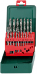 Puuride komplekt, HSS, 1 - 10mm 19 tk, 627153000, METABO
