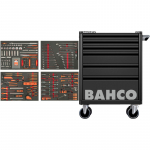 T&ouml;&ouml;riistakapp E72, must, 6 sahtlit, 675x500x950, kaasas 275 t&ouml;&ouml;riista; 1472K6BKFF4SD BAHCO