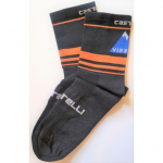 Zeķes VIRSOTNE 9cm, izmērs: S/M, Dark Orange/Black, 8033685430536 CASTELLI