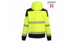 Kergesti n&auml;htav softshell jakk Palermo, 4XL, Pesso, kollane/must, veekindel kuni 8000 mm, hingavus 5000 g/m&sup2;/24 h