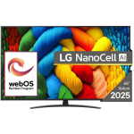 LG teler 65NANO81A3A, 165.1 cm, 3840 x 2160, 4K Ultra HD, NanoCell, Smart TV, Wi-Fi, Bluetooth, 3 HDMI, 2 USB