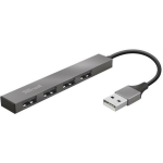 Trust USB keskjaam 23786, 4 USB 2.0 porti, 480 Mbps, alumiiniumkorpus, kompaktne ja kerge