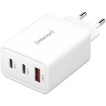 Intenso toiteadapter 7806512, 100-240 V, 20 V, 3 A, 2xUSB-C, 1xUSB-A, kiire laadimine, valge